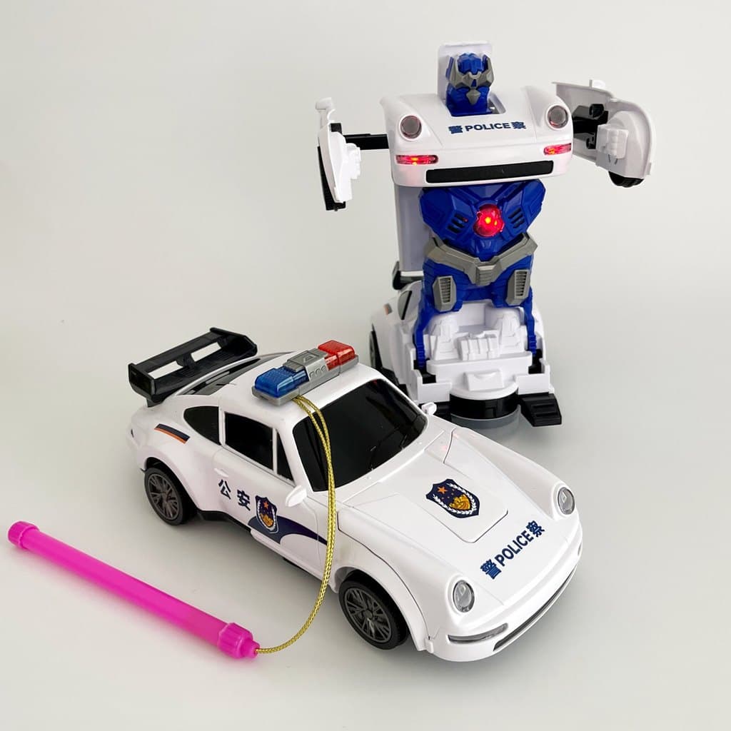 Mid-Autumn Festival lanterna portátil das crianças brinquedo elétrico Universal deformação automática carro de polícia l