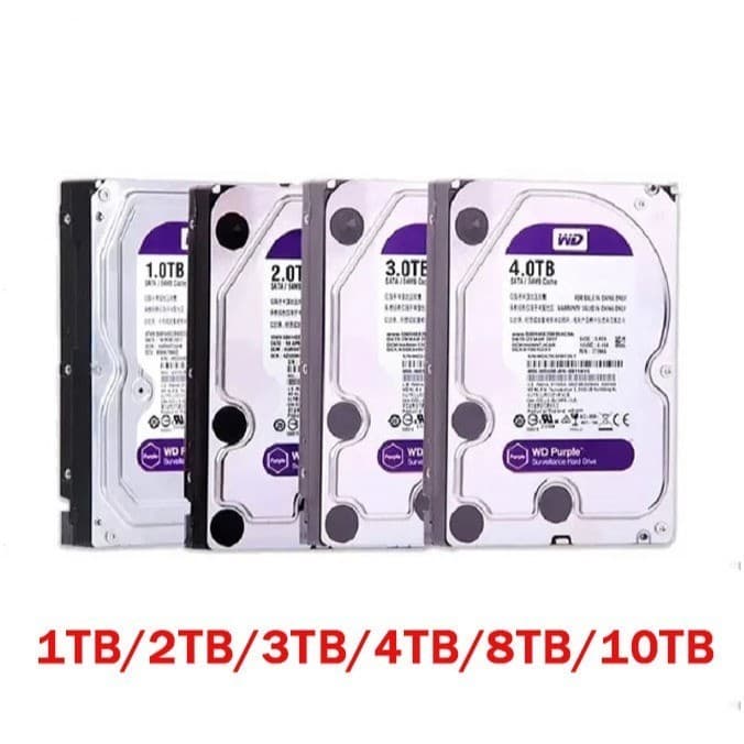 Disco Rígido Interno 10TB 8TB VV D Roxo 3.5 " 64M Cache SATA III 6 Gb/s 1TB 2TB 3TB 4TB 8TB 10TB HDD HD CCTV DVR NVR