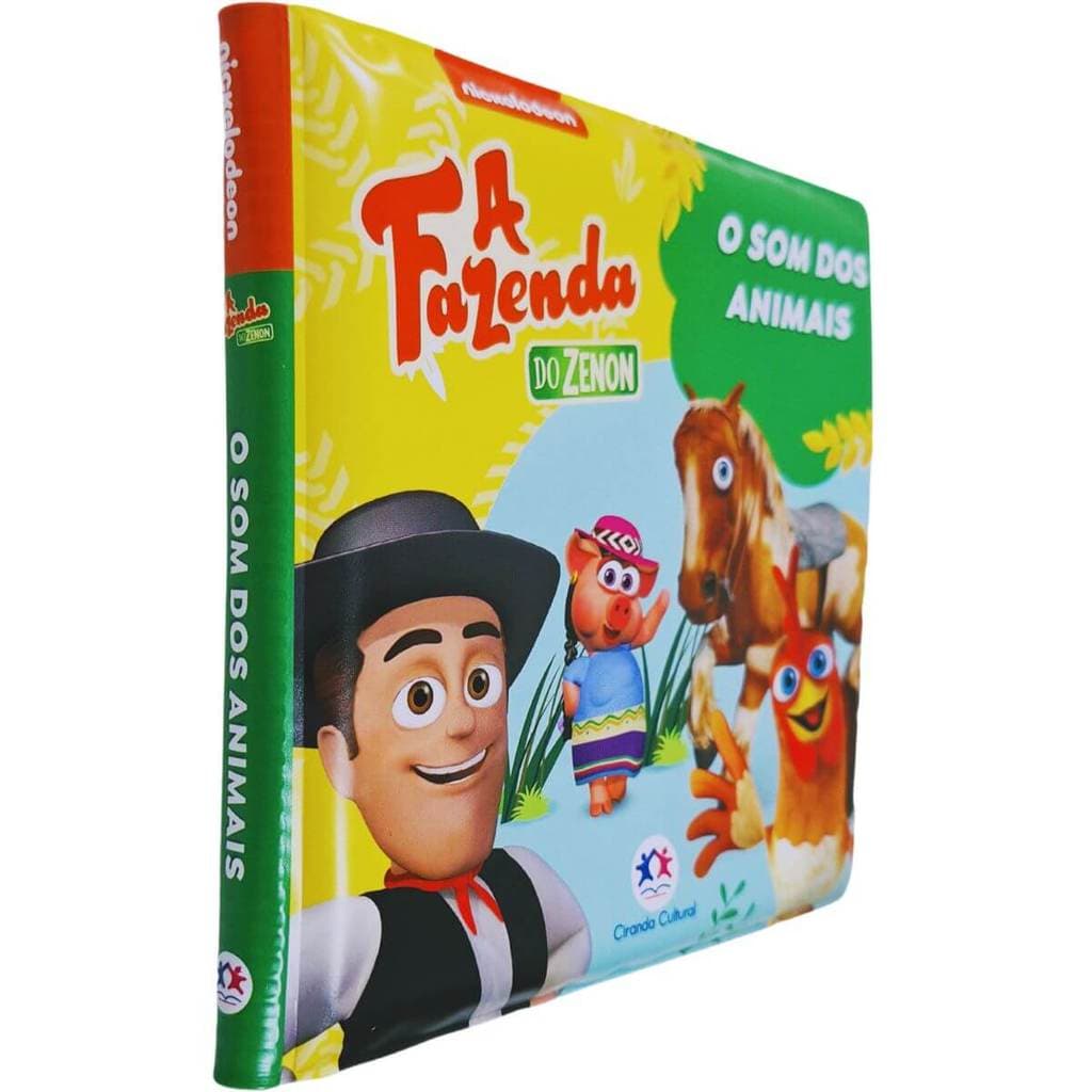 Livro de Banho Bebê Banho A Fazenda do Zenon: O som dos animais