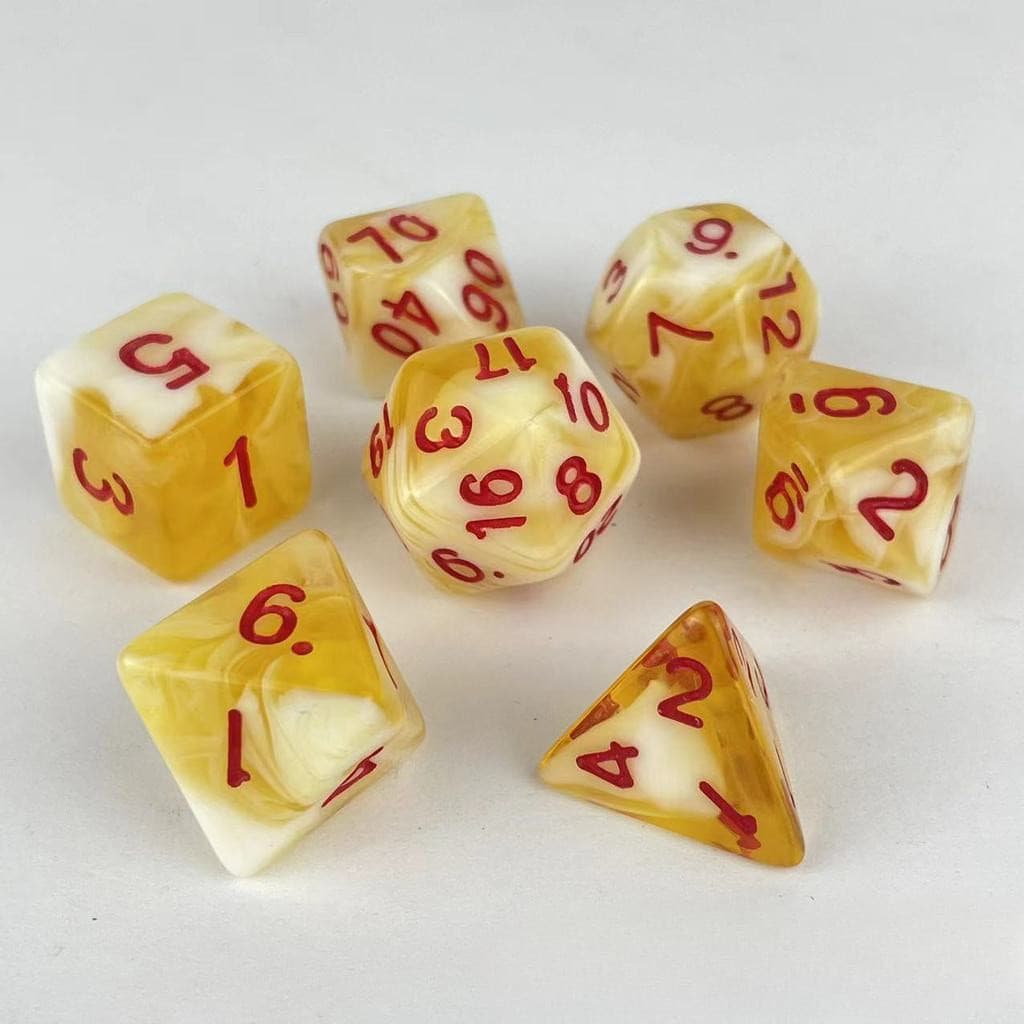 Conjunto De Dados TTRPG DnD MTG 7-COC Perolados
