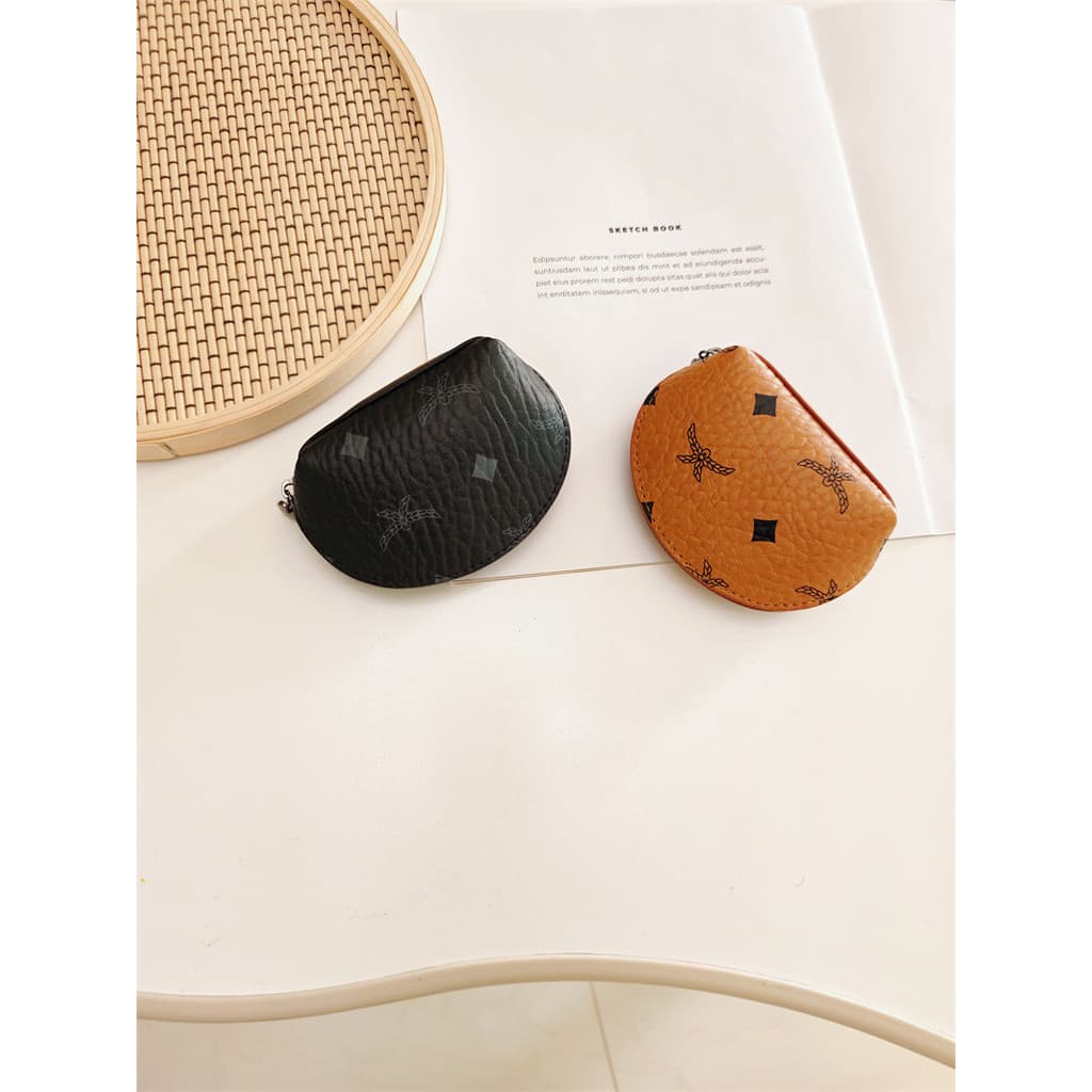 carteira masculina com ziper carteira masculina Europeu americano presbiopia moeda bolsa com zíper couro macio batom sac