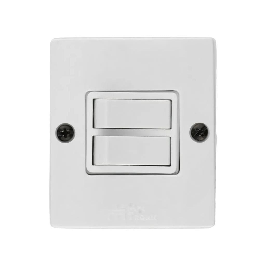 INTERRUPTOR DE SOBREPOR 2 TECLAS SIMPLES MEC-TRONIC
