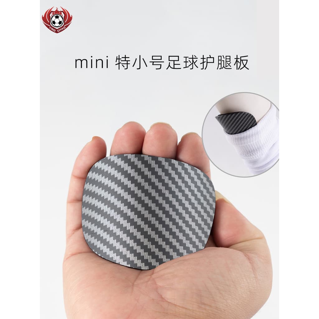 Extra pequeno Leggings de futebol mini mini proteção da panturrilha leve imitação textura fibra carbono pequeno adulto p