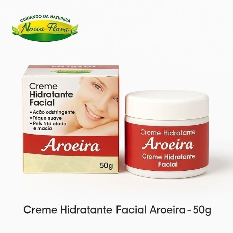 Creme Hidratante Facial Aroeira 100g - Nossa Flora