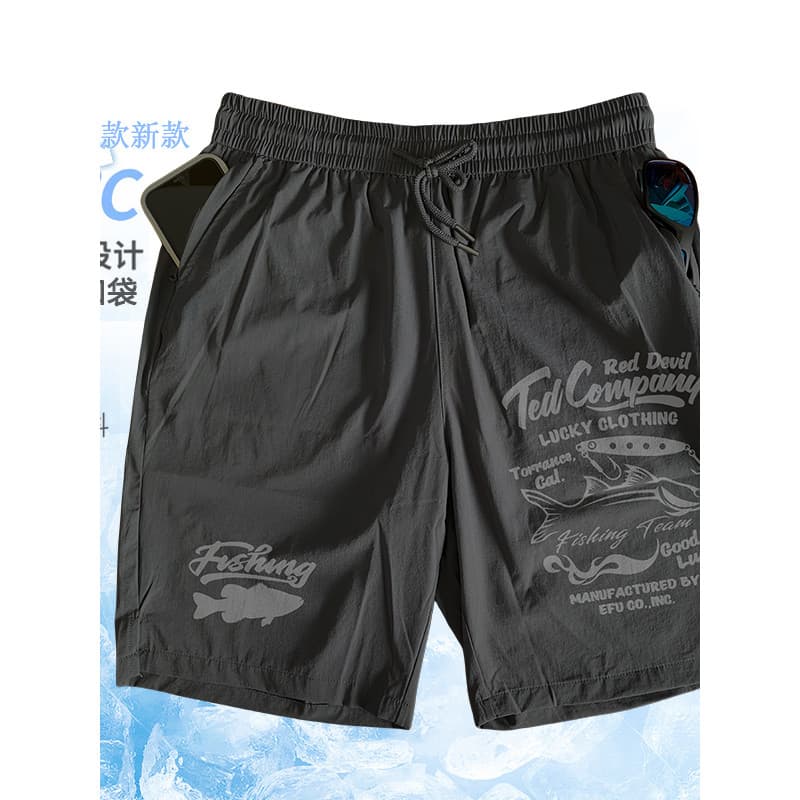 Calças de pescador gigante de secagem rápida calças de isca de pesca verão Shorts masculinos calças de pesca calças casu