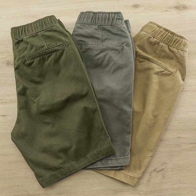 Verão pai Shorts masculino exterior Wear fino meia-idade idosos calças de cinco pontos solto em linha reta Casual calças