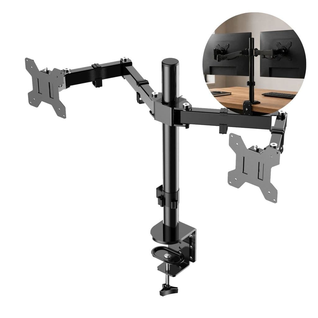 Suporte Vertical Duplo Para 2 Monitores 14 A 32 Polegadas