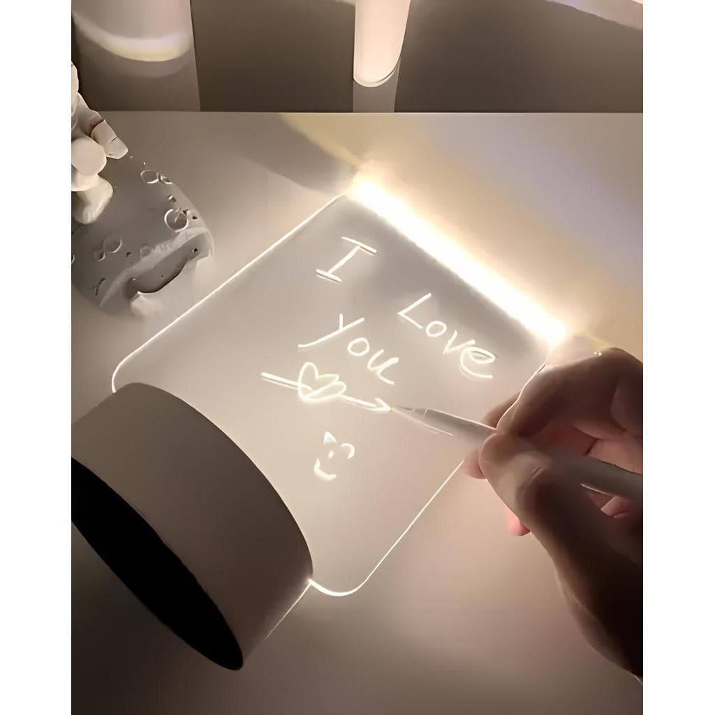 Luminária Lousa Led USB ou pilhas quarto sala escritório presente namorados família amor