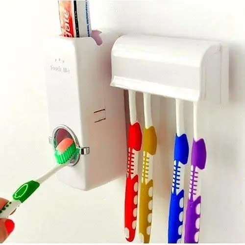 Dispenser Pasta De Dente Com Suporte De Escovas