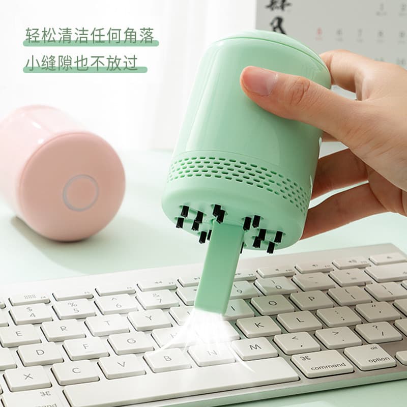 Pronto estoque Aspirador de pó de mesa sem fio Mini aspirador de pó doméstico portátil borracha V