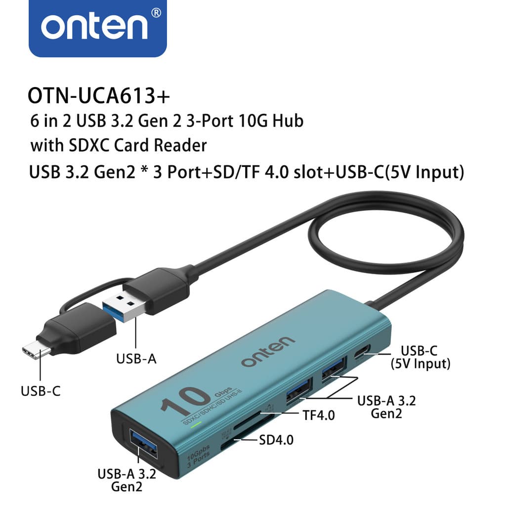Estação de acoplamento 10GBPs 3.2 hub cartão sd 4.0 leitor de cartão do telefone móvel Desktop computador estação de aco