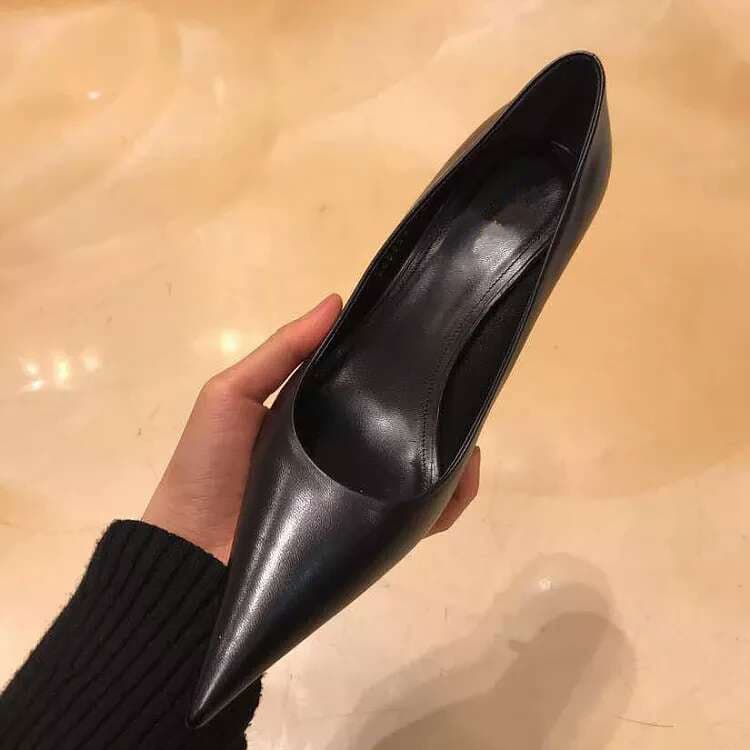 6cm8cm10cm sapatos de salto alto Commuter apontou Toe Stiletto empresa local de trabalho sapatos femininos nus preto