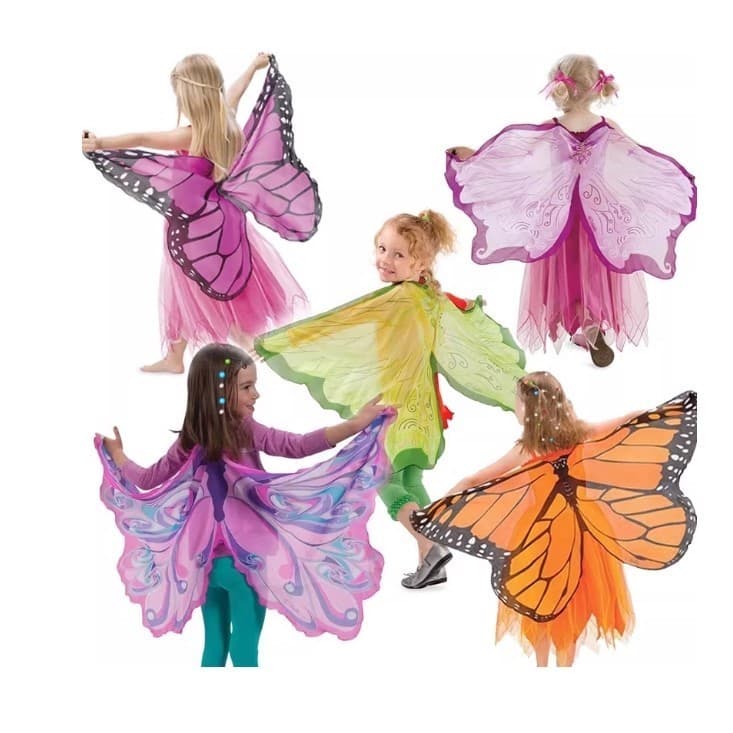 Crianças vestir-se elfo anjo borboleta asas brinquedo manto máscara Halloween jardim de infância desempenho traje