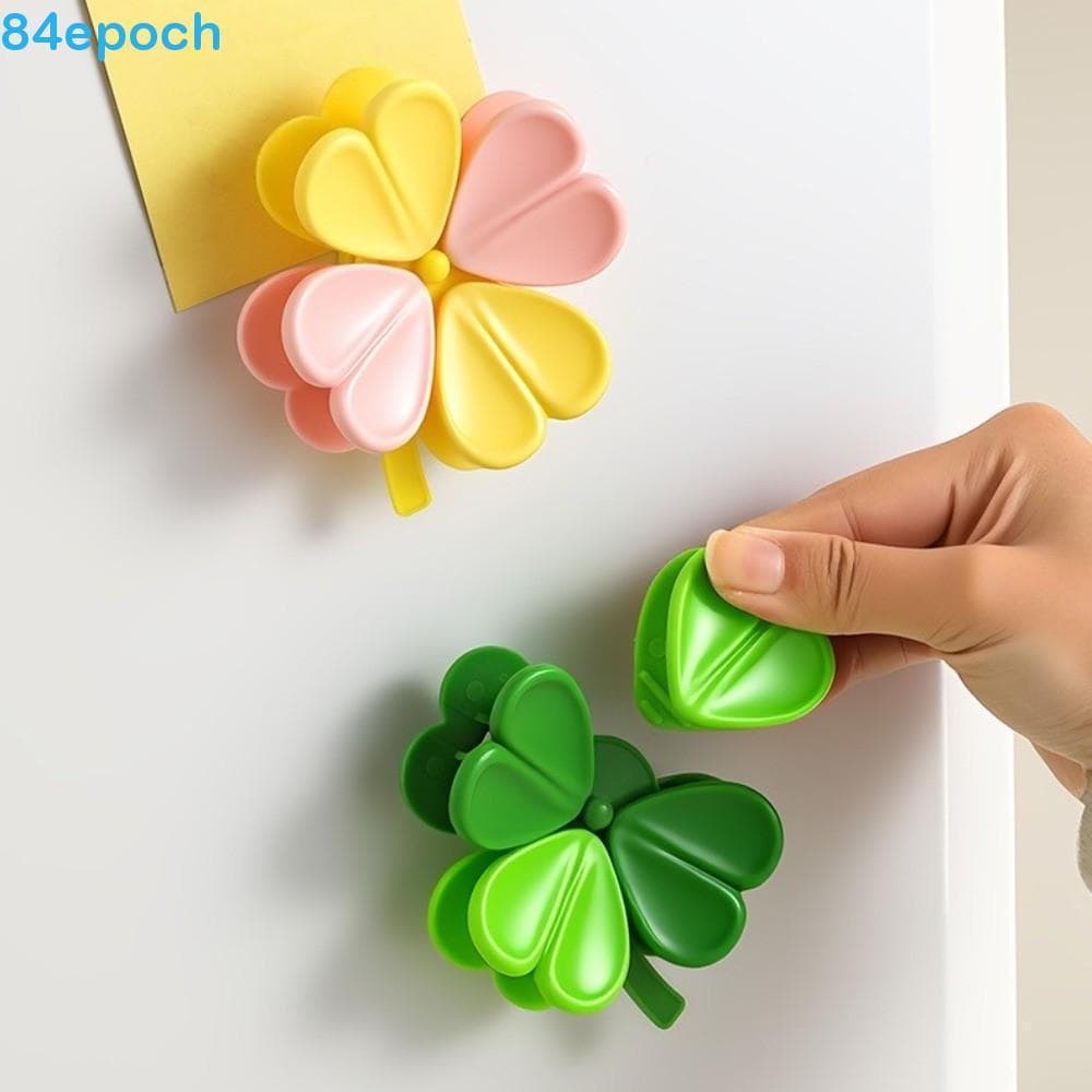 BREPOCH 3 Peças De Clipes De Vedação De Trevo De Quatro Folhas , Clipe Removível De Chip De Coração , Decorativo