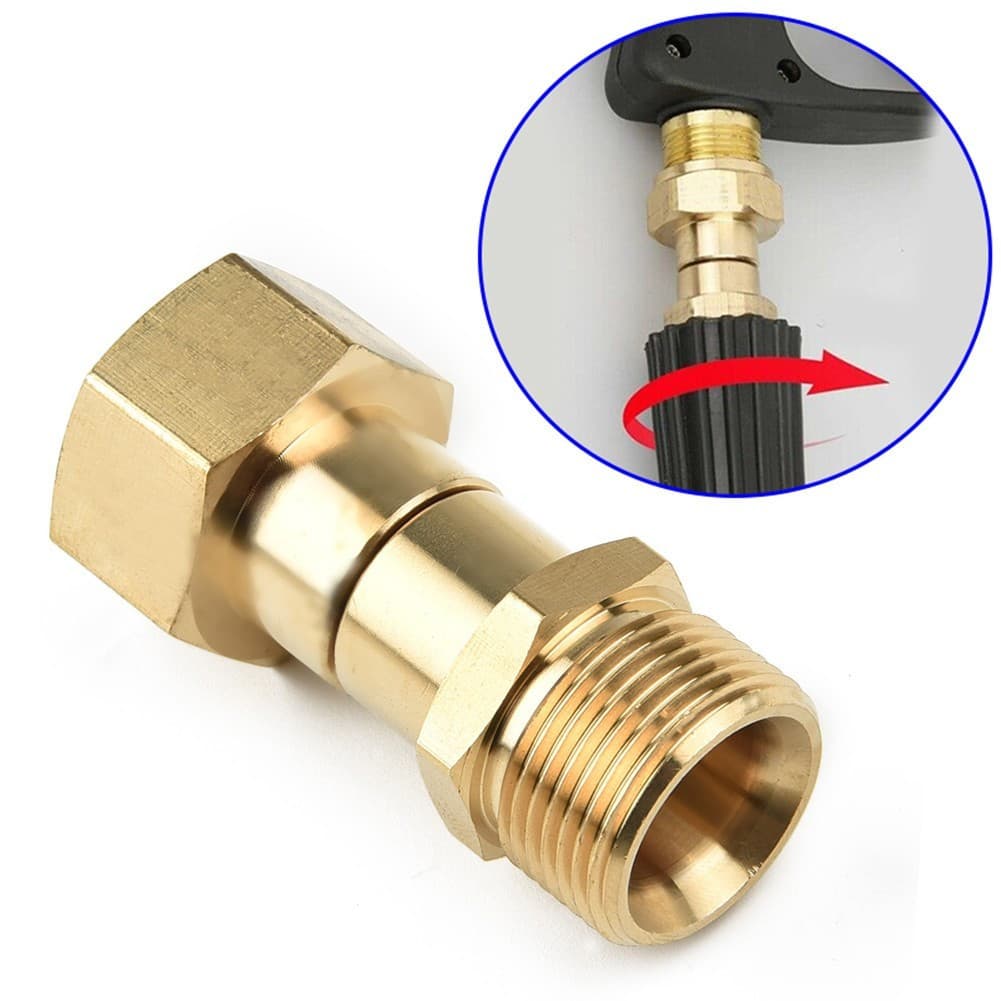Conector rotativo de alta pressão M22 com rosca de 14mm, anti-desalinhamento, rotação de 360 graus, adequado para pulver