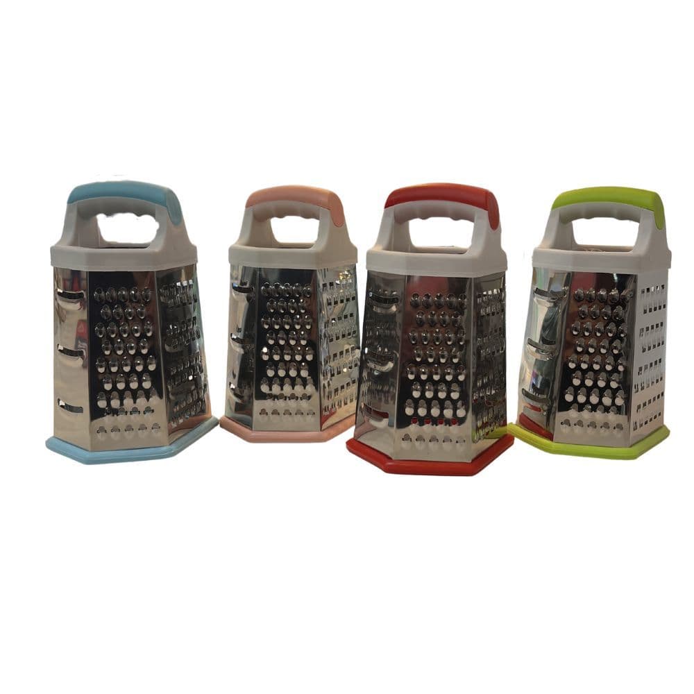 RALADOR 6 FACES INOX C/CABO PLASTICO 20CM.