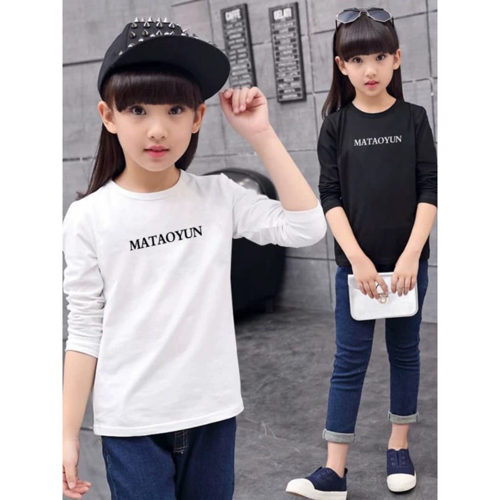 Meninas roupas primavera outono manga comprida camiseta estilo fino solto All-Match roupas de outono exterior Wear médio