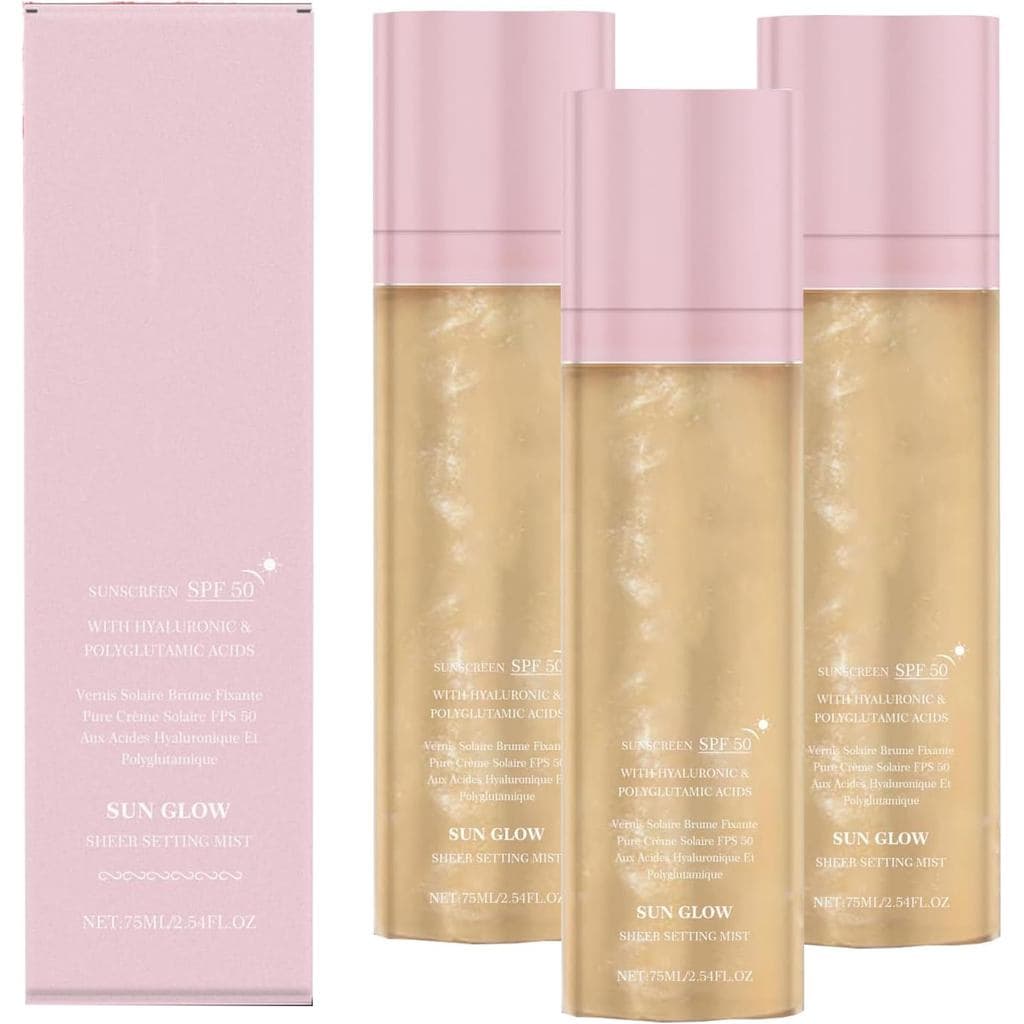 Mist Protetor Solar SPF 50, Óleo Corporal Brilhante de Amplo Espectro, Spray Hidratante para Maquiagem, Seguro para os R