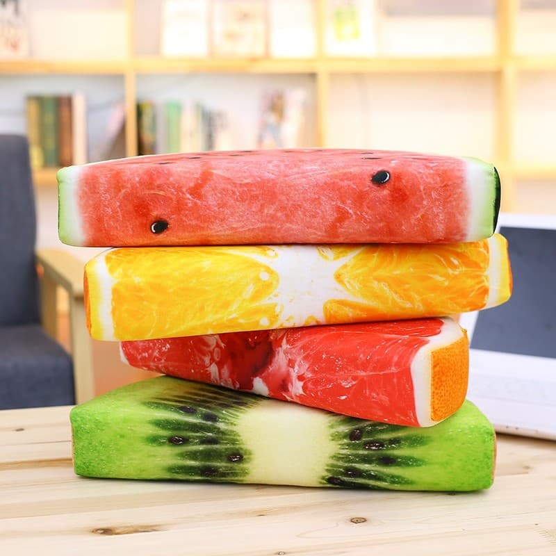 Simulação fruta laranja Kiwi melancia travesseiro sofá almofada decoração fotografia adereços brinquedo das crianças pre