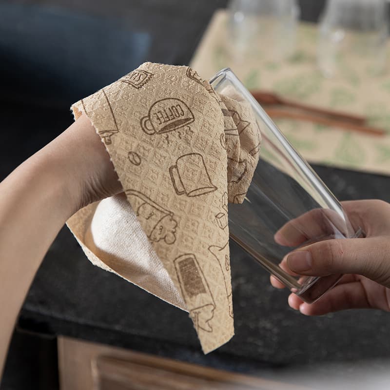 Fibra de bambu preguiçoso pano cozinha toalha de papel especial molhado seco lavável limpeza prato toalha engrossado sem