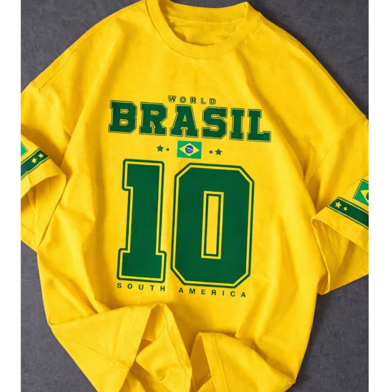 Camisa Camiseta Brazil Blusa Brasil Copa Lançamento 100% Algodão
