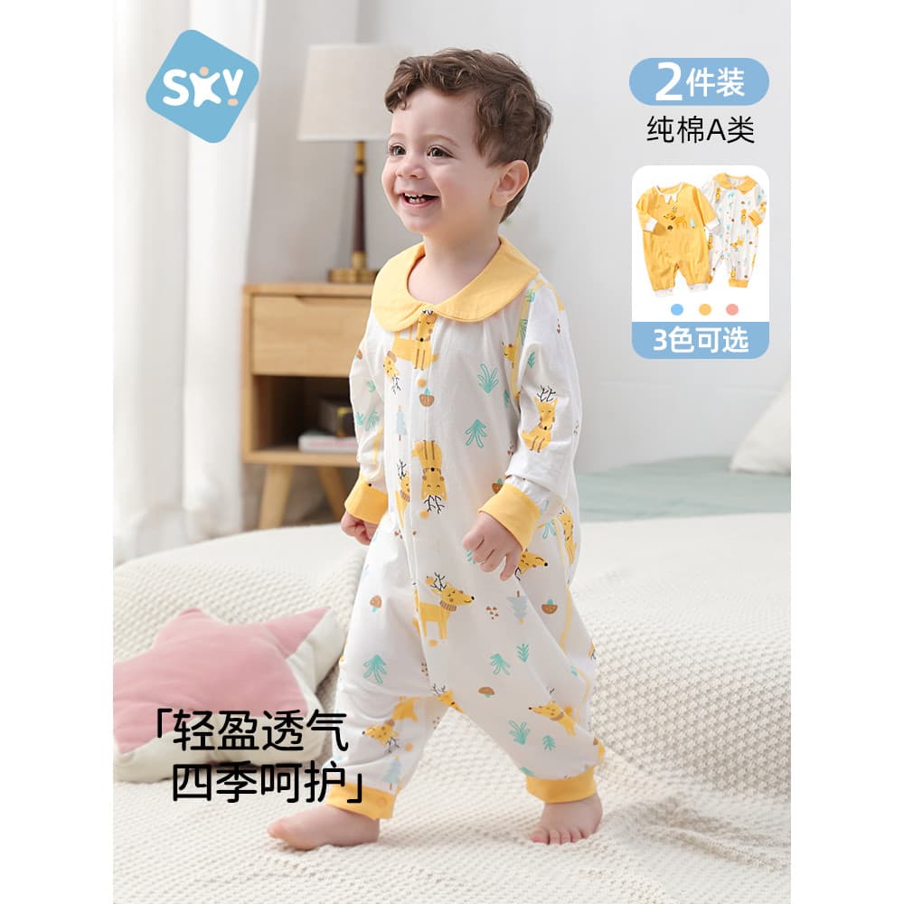 Subeyi macacão de bebê verão estilo fino masculino feminino roupas de bebê puro algodão macacão recém-nascido pijamas
