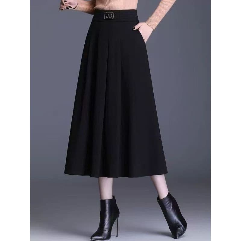 Grande balanço elegante primavera verão estilo A linha High-End sentido meio comprimento saia feminina primavera moda 20