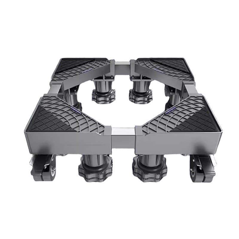 Suporte Para Geladeira/Maquina De Lavar Com Rodinhas Base Carrinho Móvel Flexível Reforçado