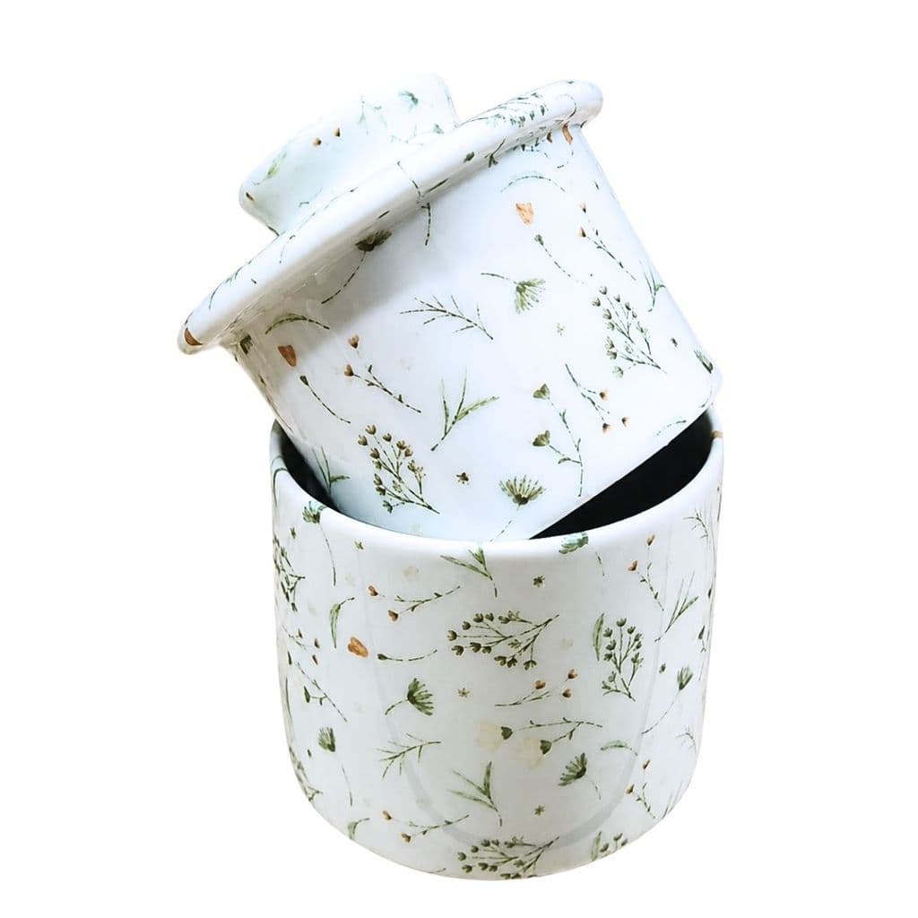 Manteigueira Francesa - Porcelana Decorada Arabesco
