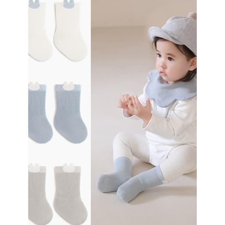 YOHO SWEETBABY Meias para bebês primavera antiderrapante resfriamento de borracha com sola completa para bebês meias can