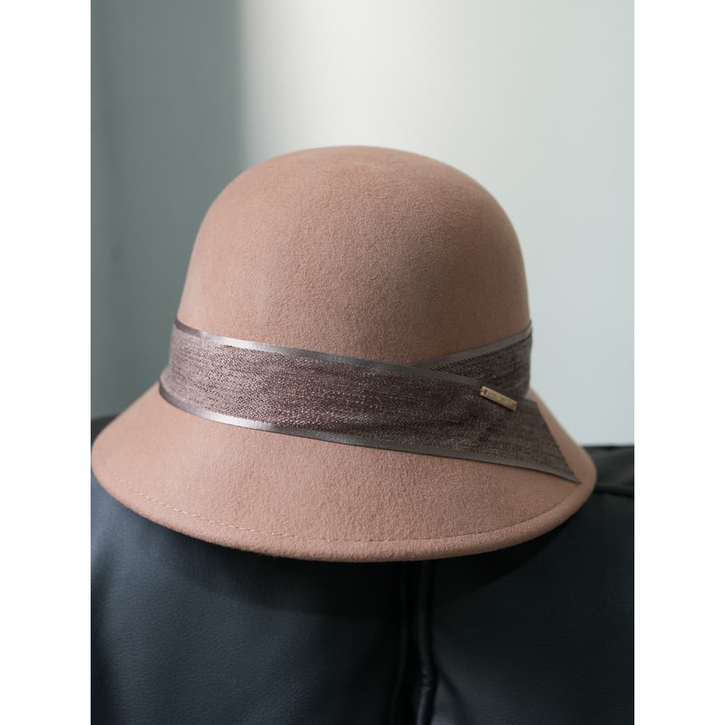 Hepburn estilo balde de lã chapéu feminino francês retro outono inverno cúpula chapéu superior feminino bacia chapéu ret