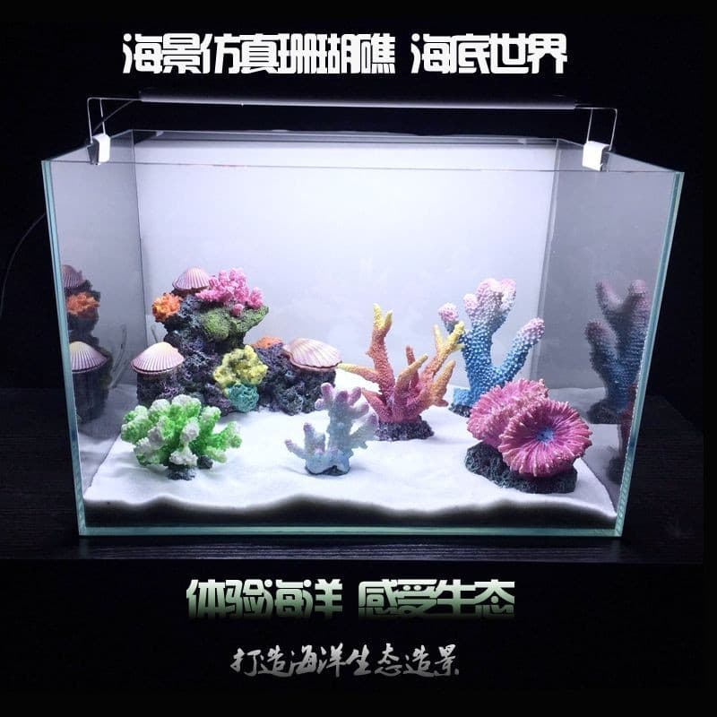 Aquário artesanato recife frete grátis decoração do tanque de peixes paisagismo coral Rockery Waterscape simulação falso