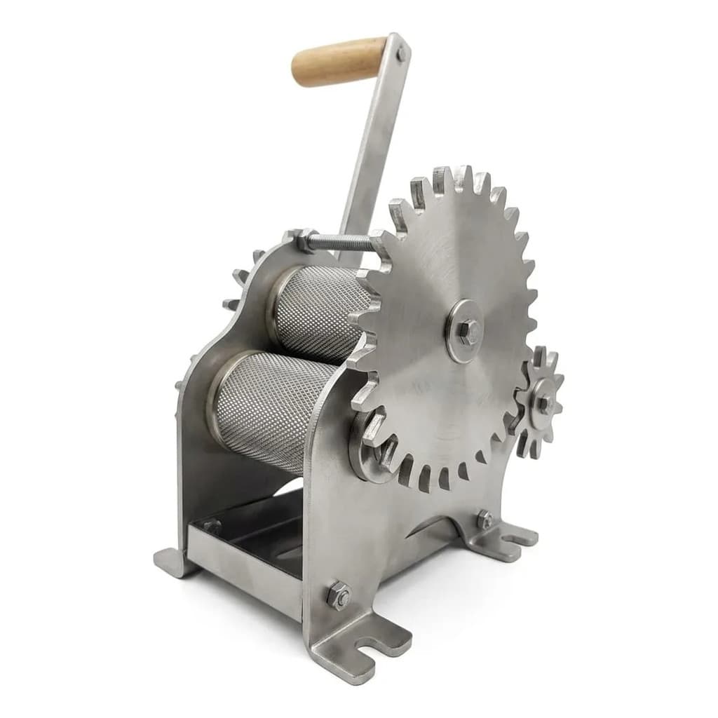 Engenho Moenda Manual Aço Inox Moedor Garapa Profissional Caldo Cana