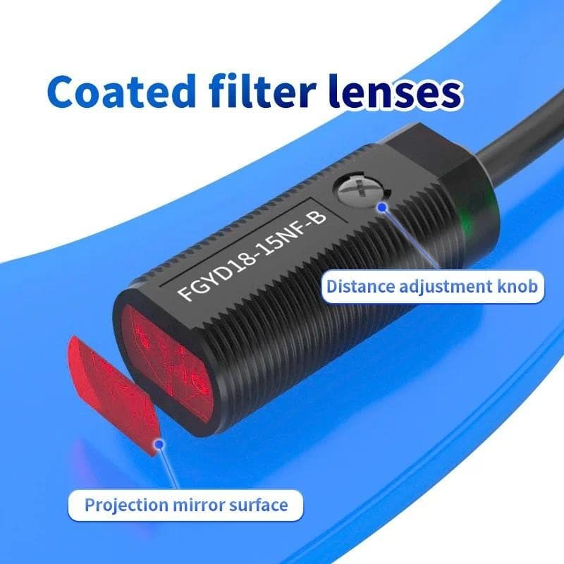 FUWEI FGYD18-15NF-B Supressão De Fundo Interruptor De Detecção Fotoelétrico Sensor Ajustável De Distância De Reflexão Di