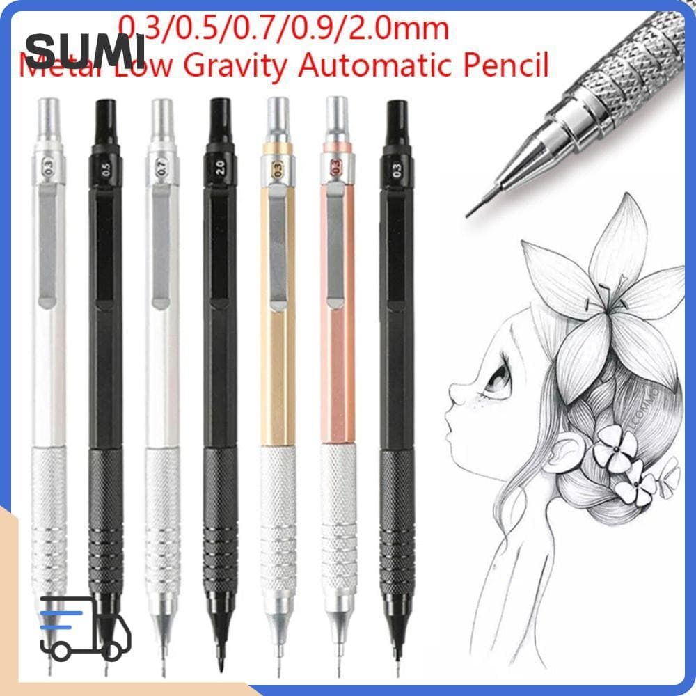 Lápis Automático LUCKY-SUMI , Mecânico De Baixa Gravidade De Papelaria Propulsor De Metal