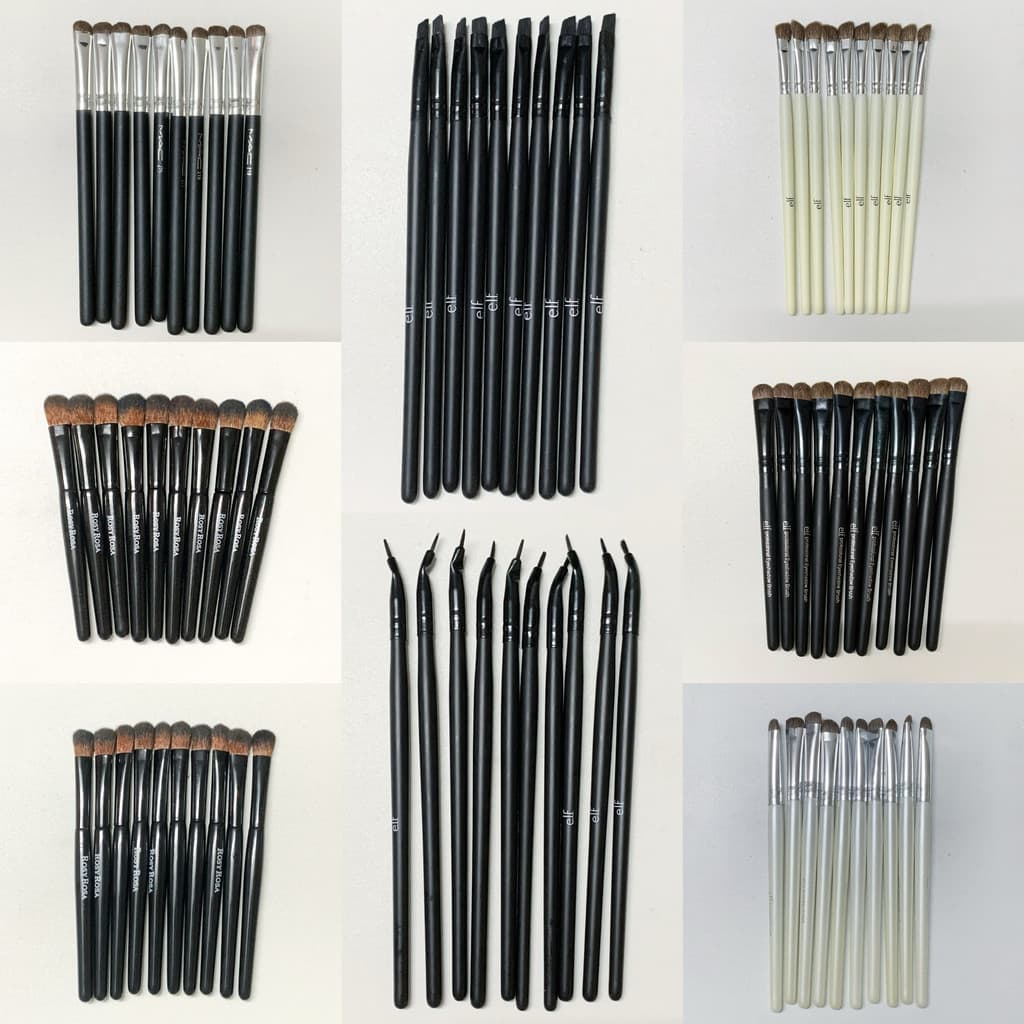 Coleção Grande Perda!Envio Pincel danificado Pincel de maquiagem Pincel de sobrancelha Pincel de sombra Cor Mancha Portá