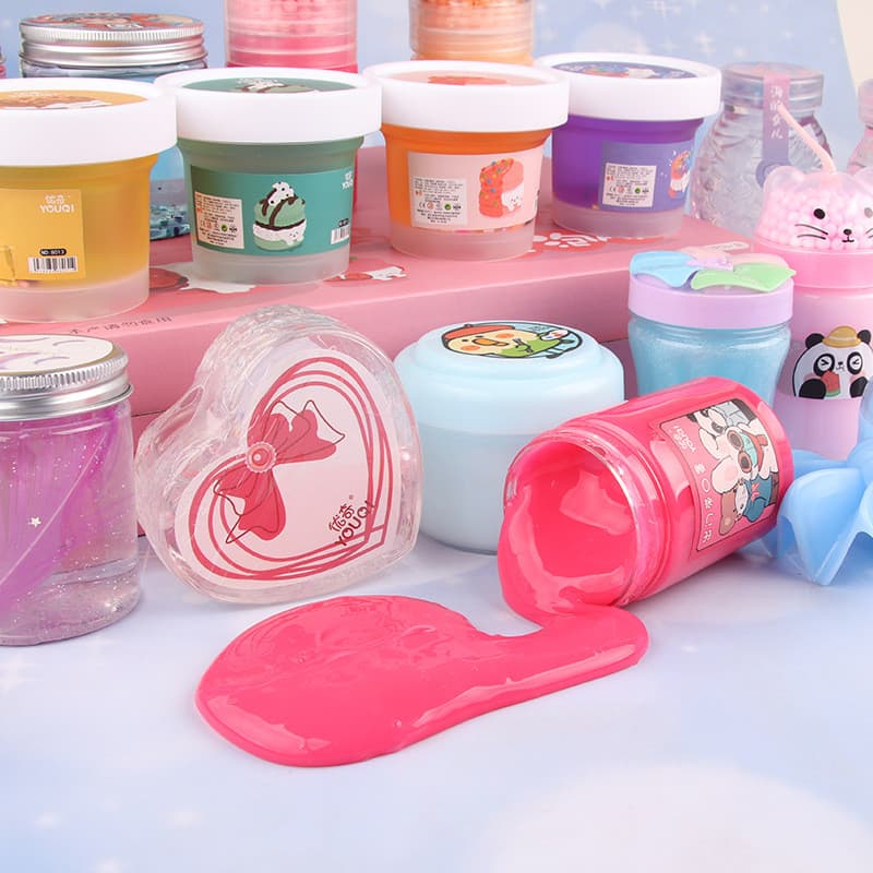 Crianças brinquedos de lama de cristal cola de espuma artesanal diy cor lama brinquedos várias barracas