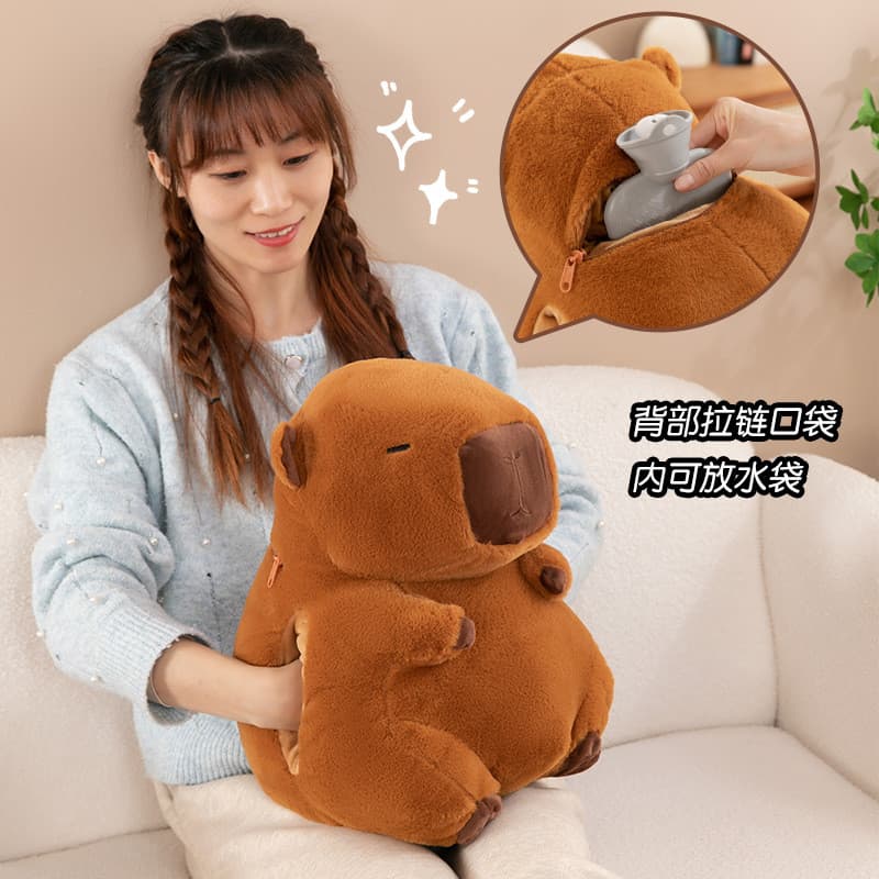 Nova mão Kapiba quente brinquedo de pelúcia boneca crianças travesseiro mão mais quente boneca capivara pronto estoque a