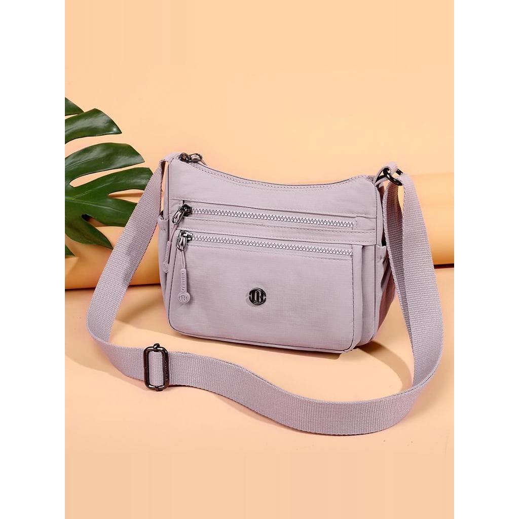 Chi leopardo 2025 novo estilo moda bolsa de ombro feminina verão saco de náilon grande capacidade Multi-zíper médio-