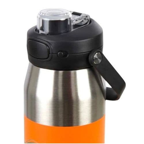 Garrafa Termica Inox 750ml Legendarios Alta Durabilidade Conservacao Quente Frio Laranja