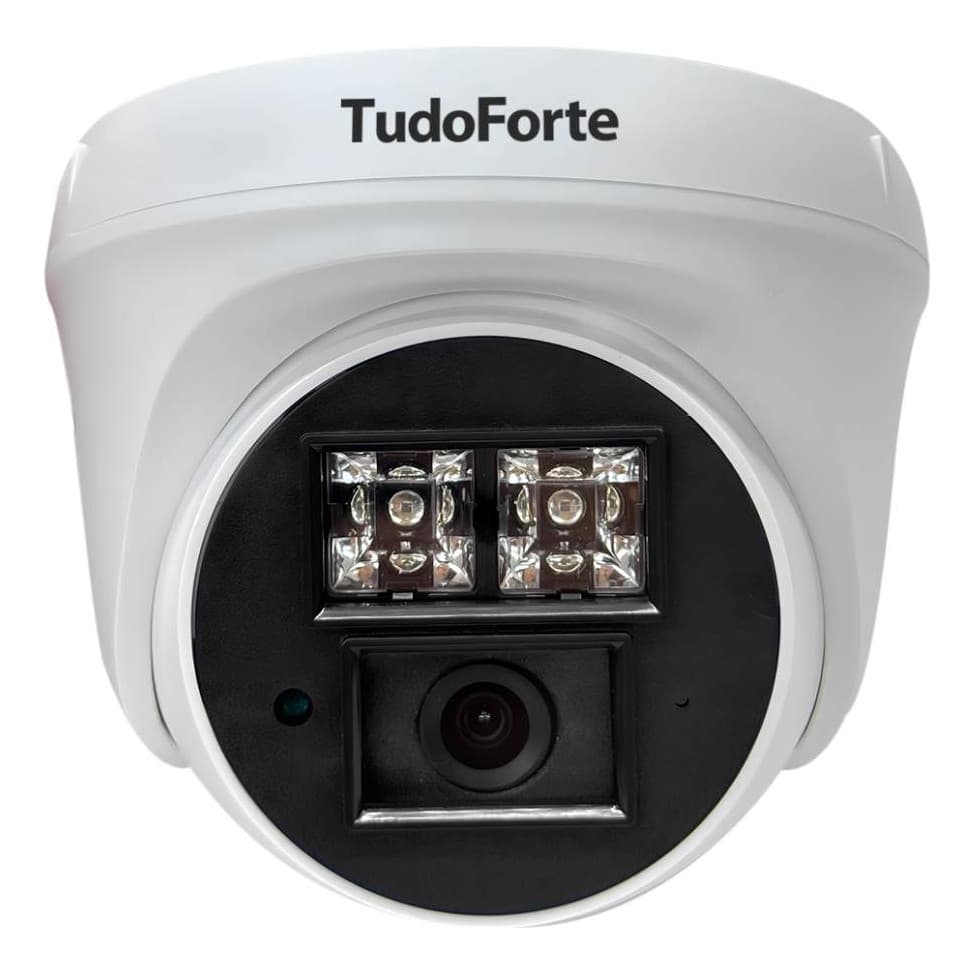 Câmera de Segurança Dome Interna Full HD 1080p com Visão Noturna de 20 metros e Lente 2.8mm Tudo Forte