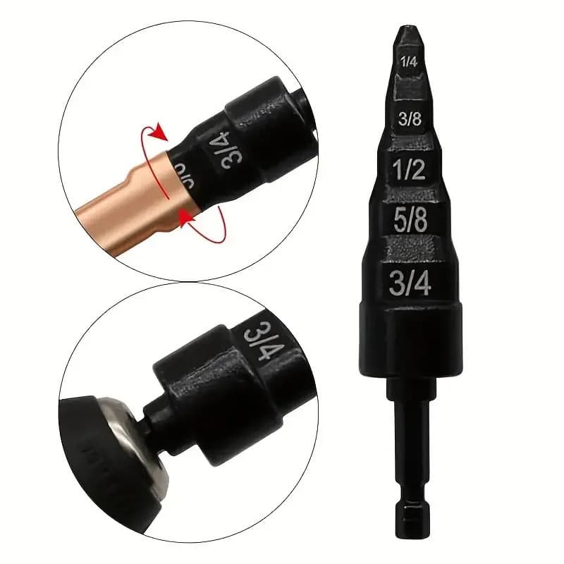Expansor De Tubo 5 Em 1 , De Cobre , Ar Condicionado , Ferramentas De Estampagem Haste Hexagonal , Broca Elétrica Alarga