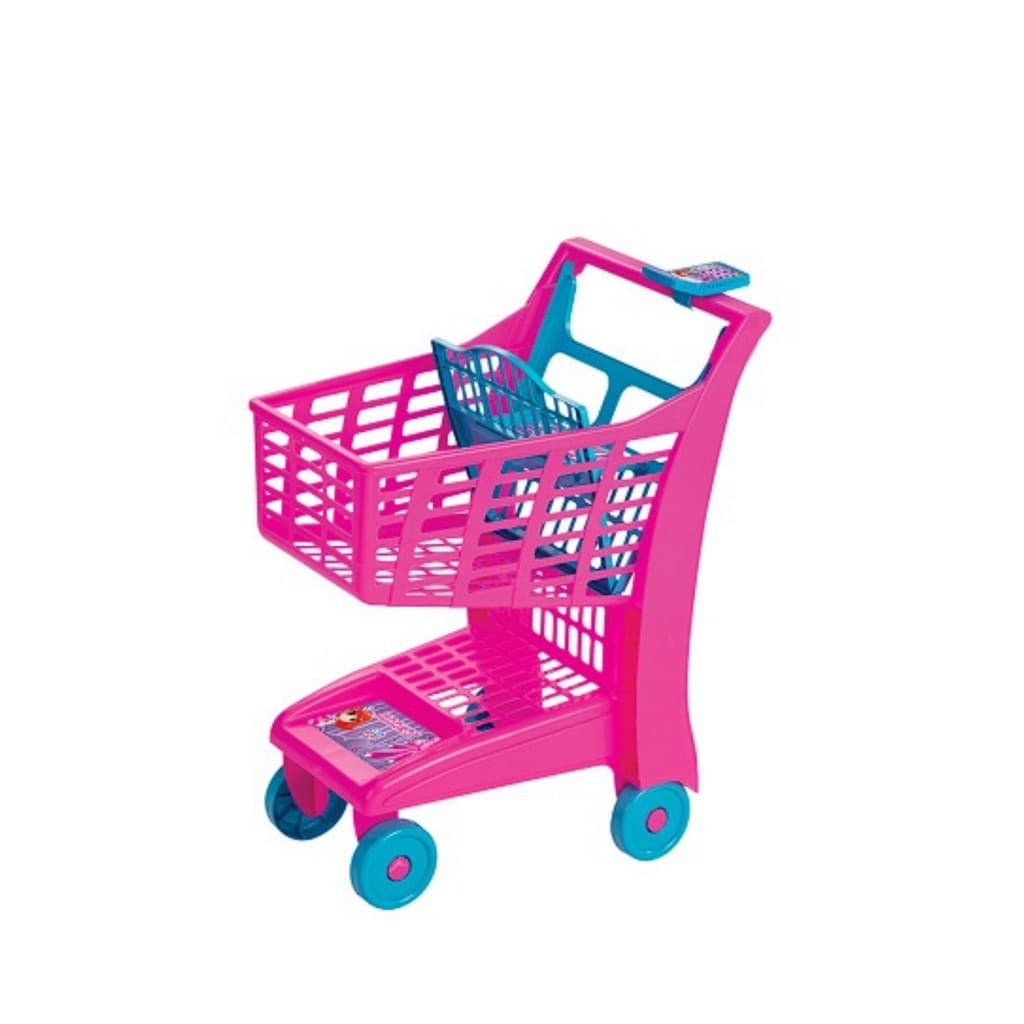 Carrinho De Compras Infantil Magic Toys Pink Supermercado Com Rodinhas Brinquedo