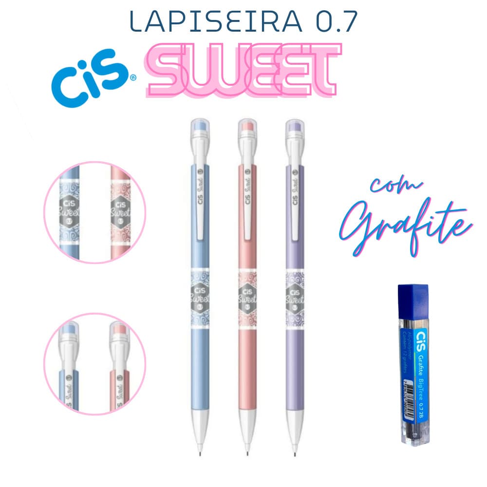 Lapiseira Cis Sweet 0.7mm com Grafite