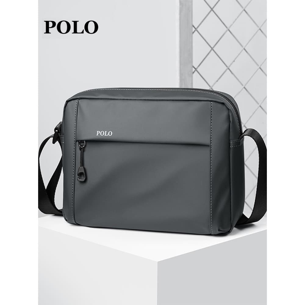 Polo bolsa masculina novo estilo único moda masculina na moda bolsa de ombro lona saco do mensageiro Oxford pano Casual
