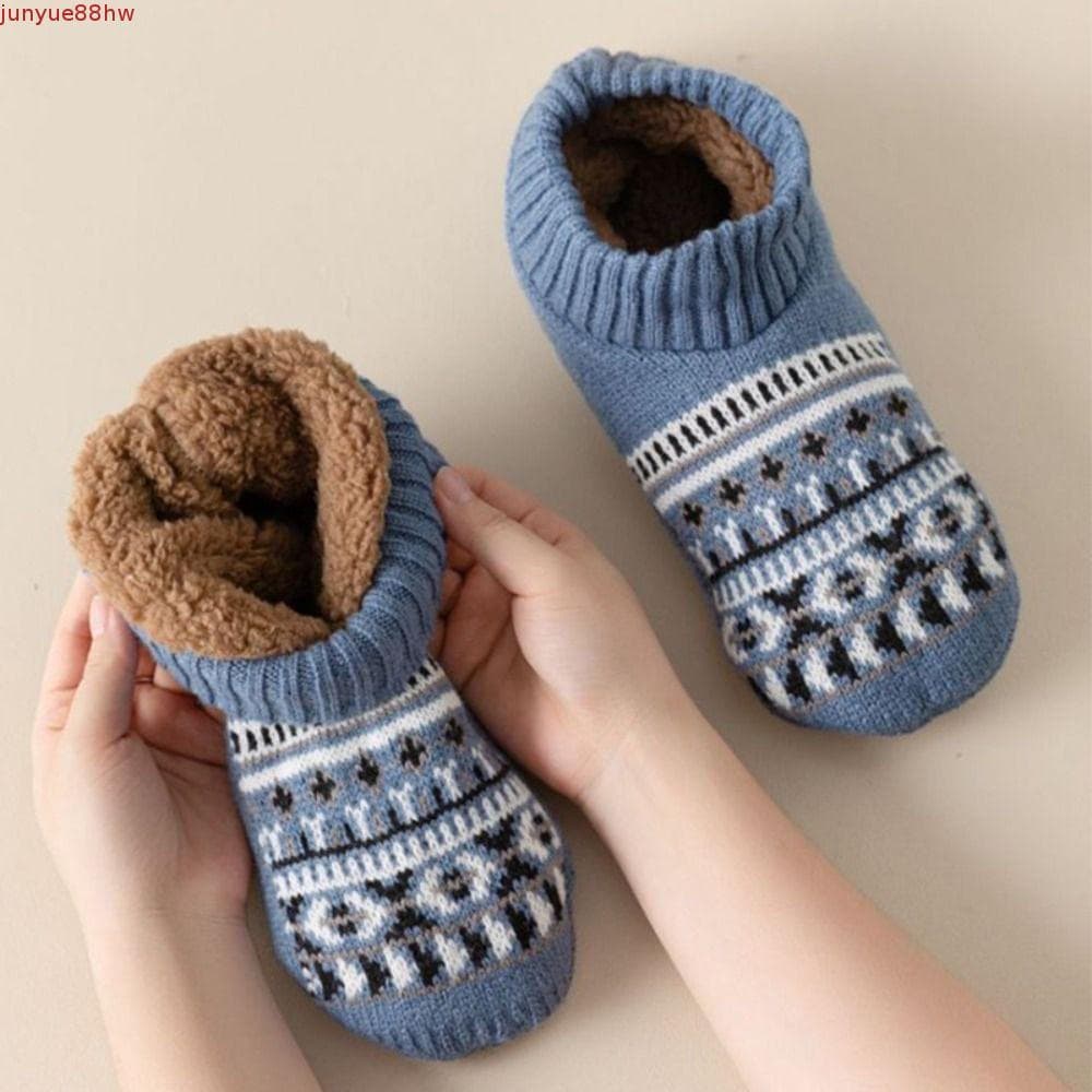 JUNYUE Sapatos De Tornozelo De Inverno , Meias De Dormir Unissex Antiderrapantes De Pelúcia Internas Lã Coral