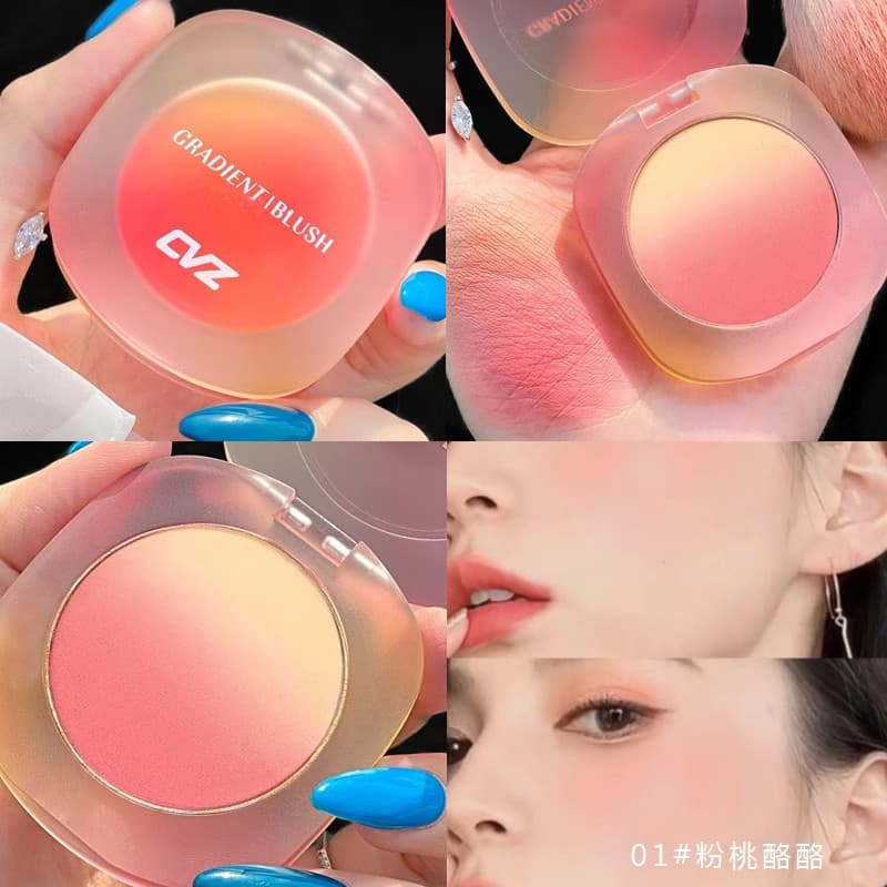[Venda quente de supermercado] gradiente blush destaque placa tudo-em-um maquiagem Nude genuína blush Natural feminino R