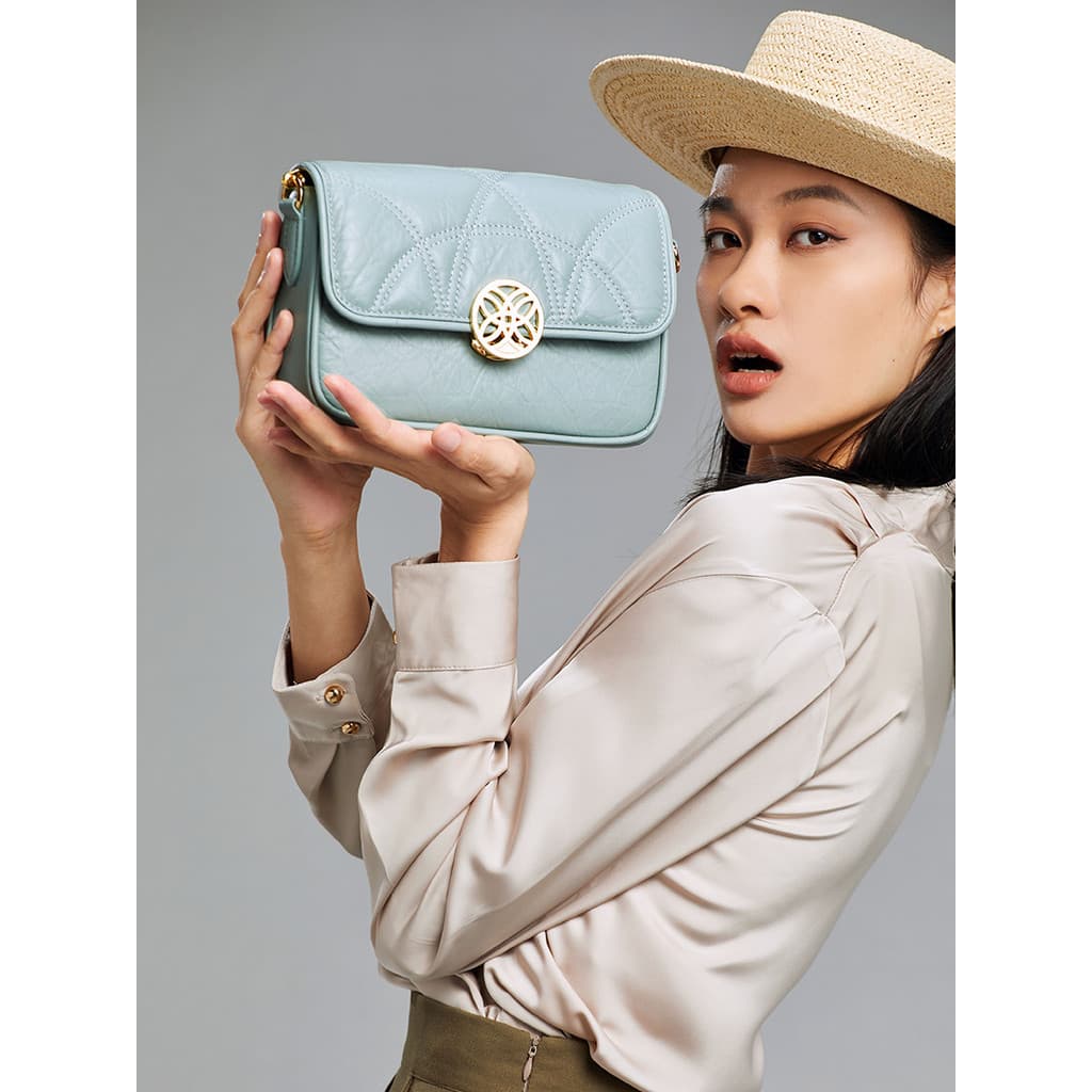 Bofnion bolsa feminina de ombro bolsa mensageiro axilas pequena bolsa quadrada Design Original couro genuíno textura min