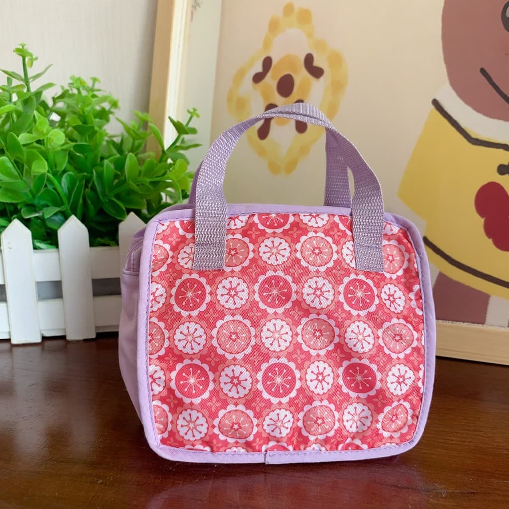 Pequeno pequeno saco de lancheira portátil Mini saco de café da manhã saco ecológico correspondência de cores portátil r