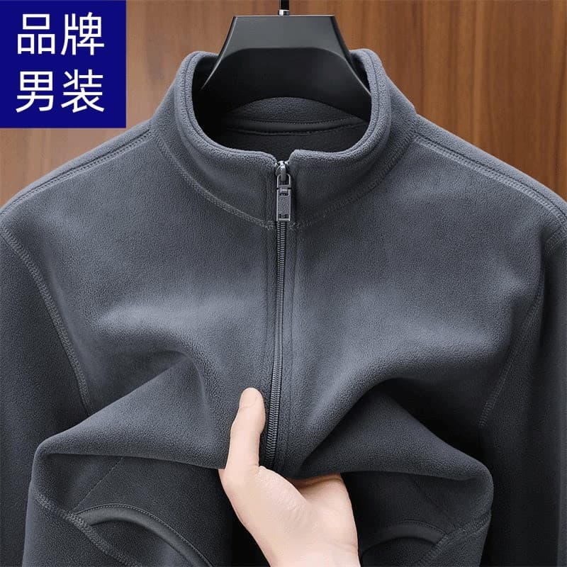Marca outono inverno masculino engrossado dupla face jaqueta de lã High-End jaqueta térmica superior velo